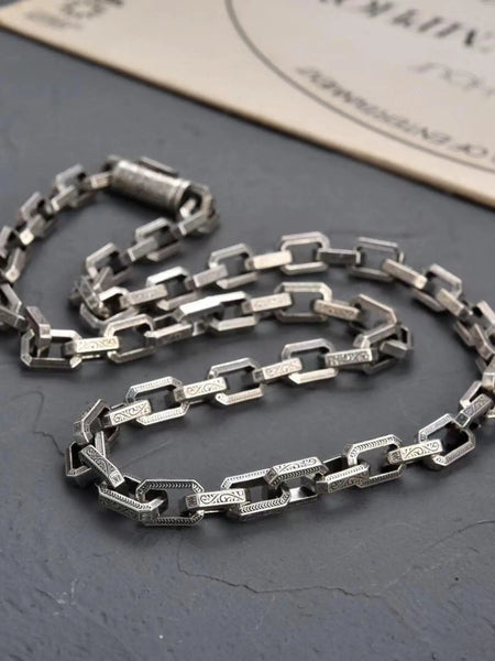 Unisex Street Trend Chunky Chain Necklace, Vintage Trendy Hip Hop Style Chunky Chain Necklace, Chic Jewelry as Gift for Boyfriend & Girlfriend, Cuban Link Chain