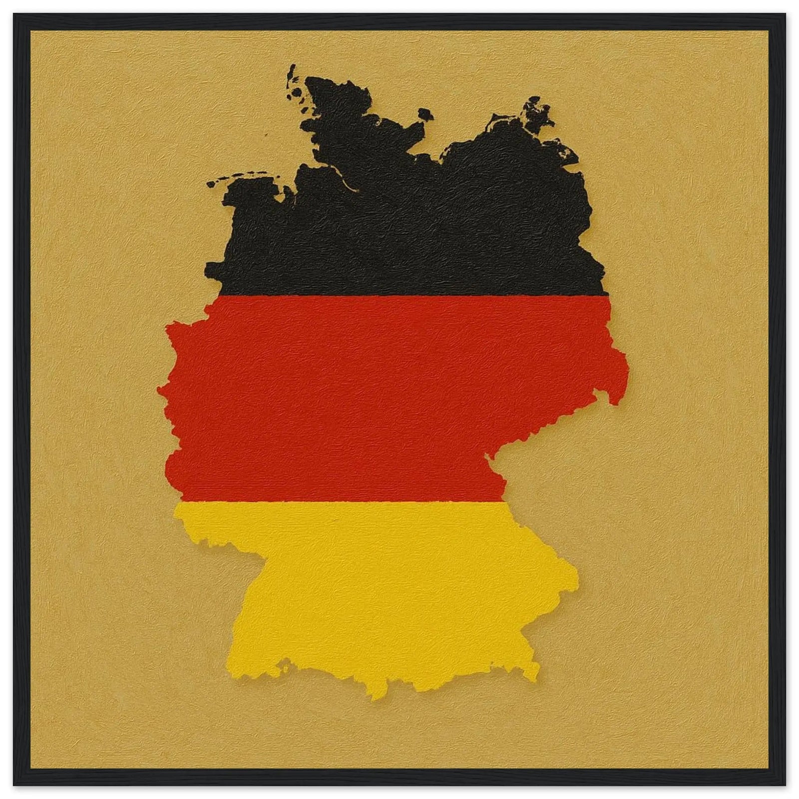 Cadre Drapeau De L'Allemagne – Affiche Encadrée En Bois – Format Décoratif