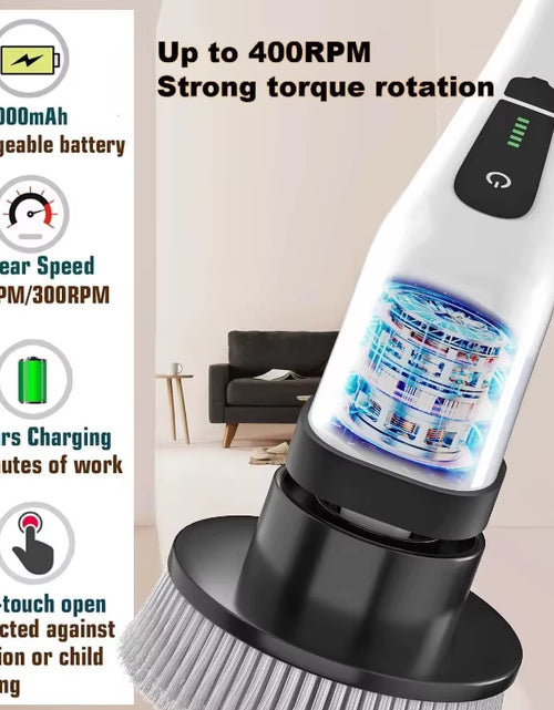 Load image into Gallery viewer, Cordless Spin Scrubber Electric Multipurpose Cleaning Brush for Kitchen Bathroom Toilet - Household Hair Brushes and Mops
