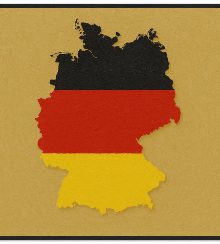 Cadre Drapeau De L'Allemagne – Affiche Encadrée En Bois – Format Décoratif