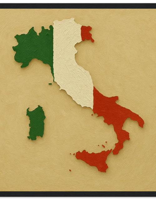 Load image into Gallery viewer, Cadre Drapeau De L'Italie – Affiche Encadrée En Bois – Format Décoratif
