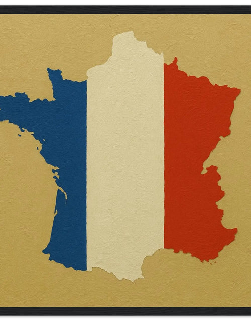 Load image into Gallery viewer, Cadre Drapeau De La France – Affiche Encadrée En Bois – Format Décoratif
