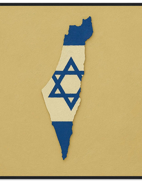Load image into Gallery viewer, Cadre Drapeau D'Israël – Affiche Encadrée En Bois – Format Décoratif
