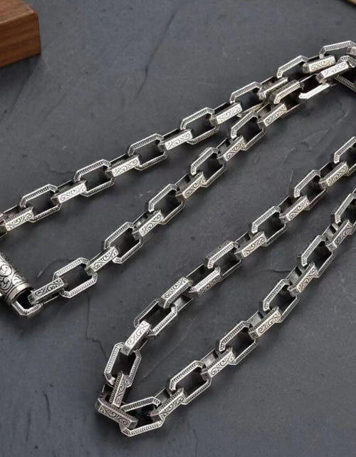 Load image into Gallery viewer, Unisex Street Trend Chunky Chain Necklace, Vintage Trendy Hip Hop Style Chunky Chain Necklace, Chic Jewelry as Gift for Boyfriend &amp; Girlfriend, Cuban Link Chain
