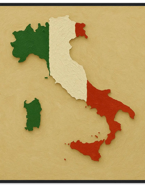 Load image into Gallery viewer, Cadre Drapeau De L'Italie – Affiche Encadrée En Bois – Format Décoratif
