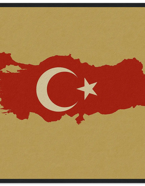Load image into Gallery viewer, Cadre Drapeau De La Turquie – Affiche Encadrée En Bois – Format Décoratif
