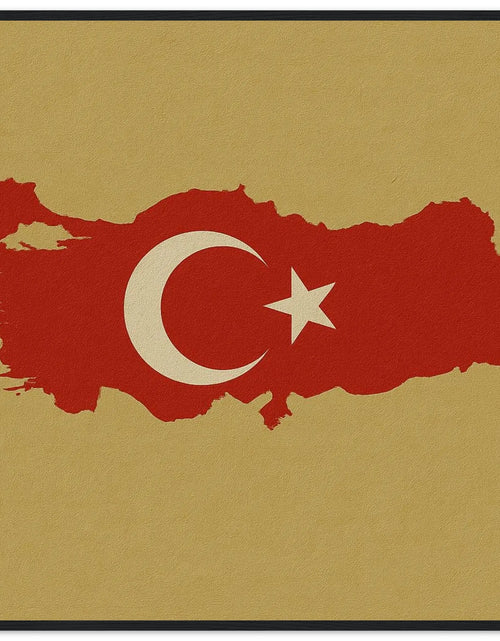 Load image into Gallery viewer, Cadre Drapeau De La Turquie – Affiche Encadrée En Bois – Format Décoratif
