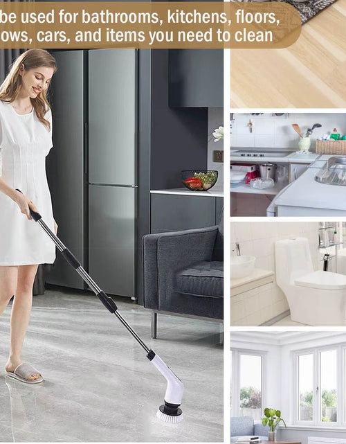 Load image into Gallery viewer, Cordless Spin Scrubber Electric Multipurpose Cleaning Brush for Kitchen Bathroom Toilet - Household Hair Brushes and Mops
