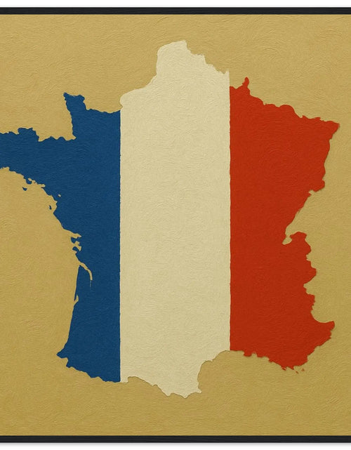 Load image into Gallery viewer, Cadre Drapeau De La France – Affiche Encadrée En Bois – Format Décoratif
