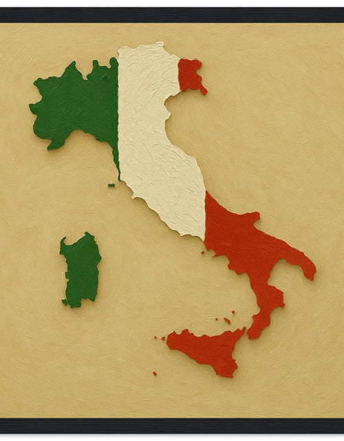 Load image into Gallery viewer, Cadre Drapeau De L'Italie – Affiche Encadrée En Bois – Format Décoratif
