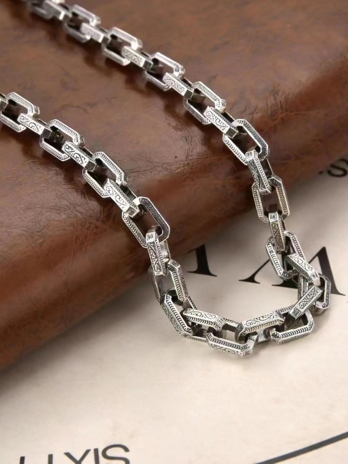 Unisex Street Trend Chunky Chain Necklace, Vintage Trendy Hip Hop Style Chunky Chain Necklace, Chic Jewelry as Gift for Boyfriend & Girlfriend, Cuban Link Chain