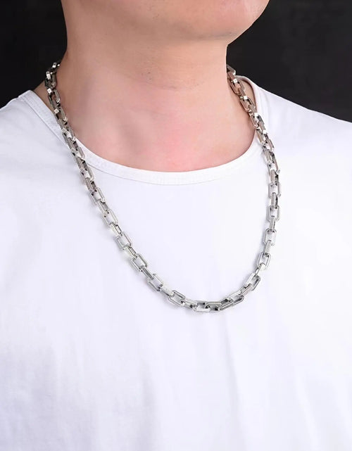 Load image into Gallery viewer, Unisex Street Trend Chunky Chain Necklace, Vintage Trendy Hip Hop Style Chunky Chain Necklace, Chic Jewelry as Gift for Boyfriend &amp; Girlfriend, Cuban Link Chain
