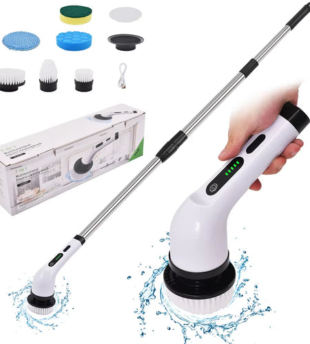 Cordless Spin Scrubber Electric Multipurpose Cleaning Brush for Kitchen Bathroom Toilet - Household Hair Brushes and Mops